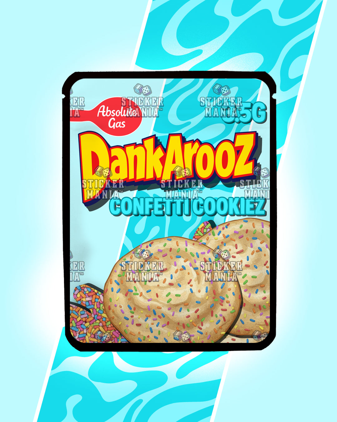 Dankarooz 2.0 Confetti Cookiez | Pre-Made Sticker Bag | 3.5g