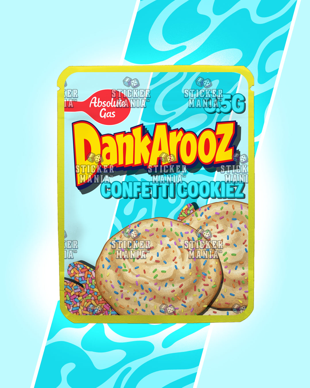 Dankarooz 2.0 Confetti Cookiez | Pre-Made Sticker Bag | 3.5g