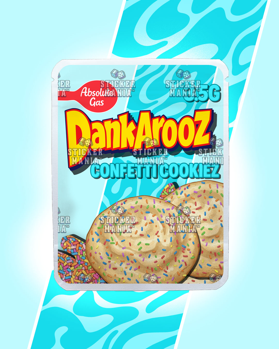 Dankarooz 2.0 Confetti Cookiez | Pre-Made Sticker Bag | 3.5g