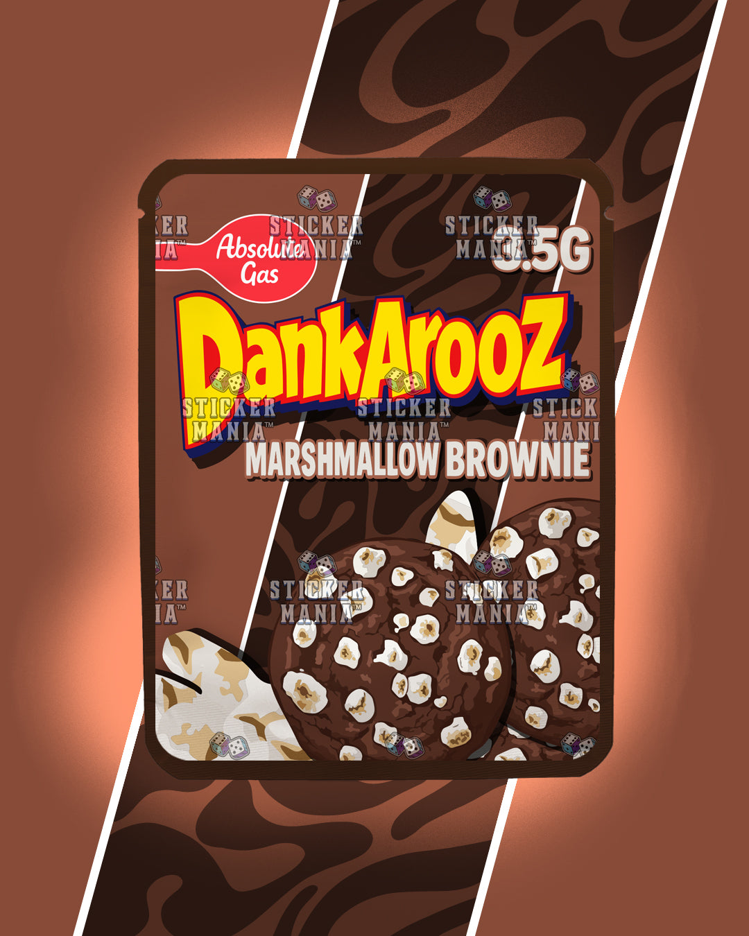 Dankarooz 2.0 Marshmallow Brownie | Pre-Made Sticker Bag | 3.5g