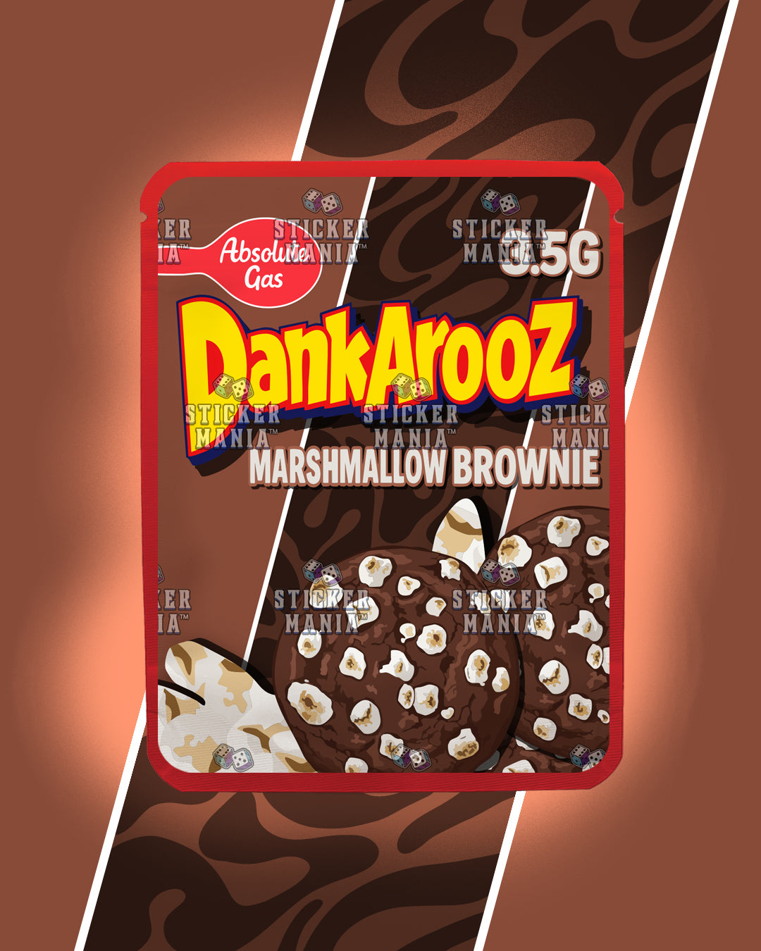 Dankarooz 2.0 Marshmallow Brownie | Pre-Made Sticker Bag | 3.5g