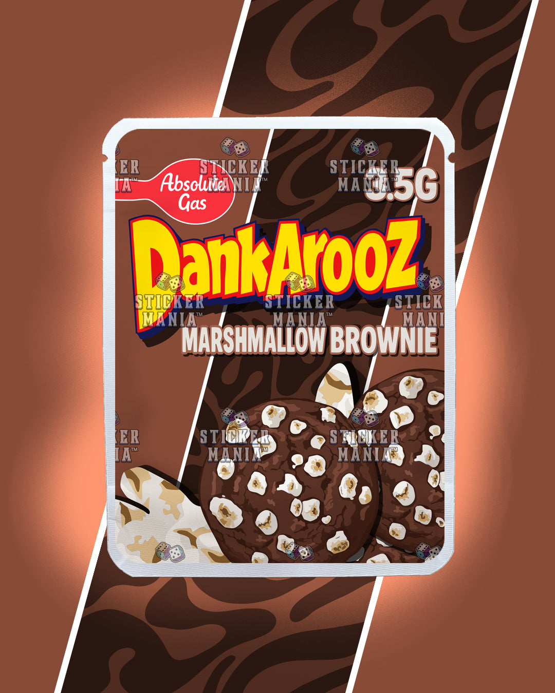 Dankarooz 2.0 Marshmallow Brownie | Pre-Made Sticker Bag | 3.5g