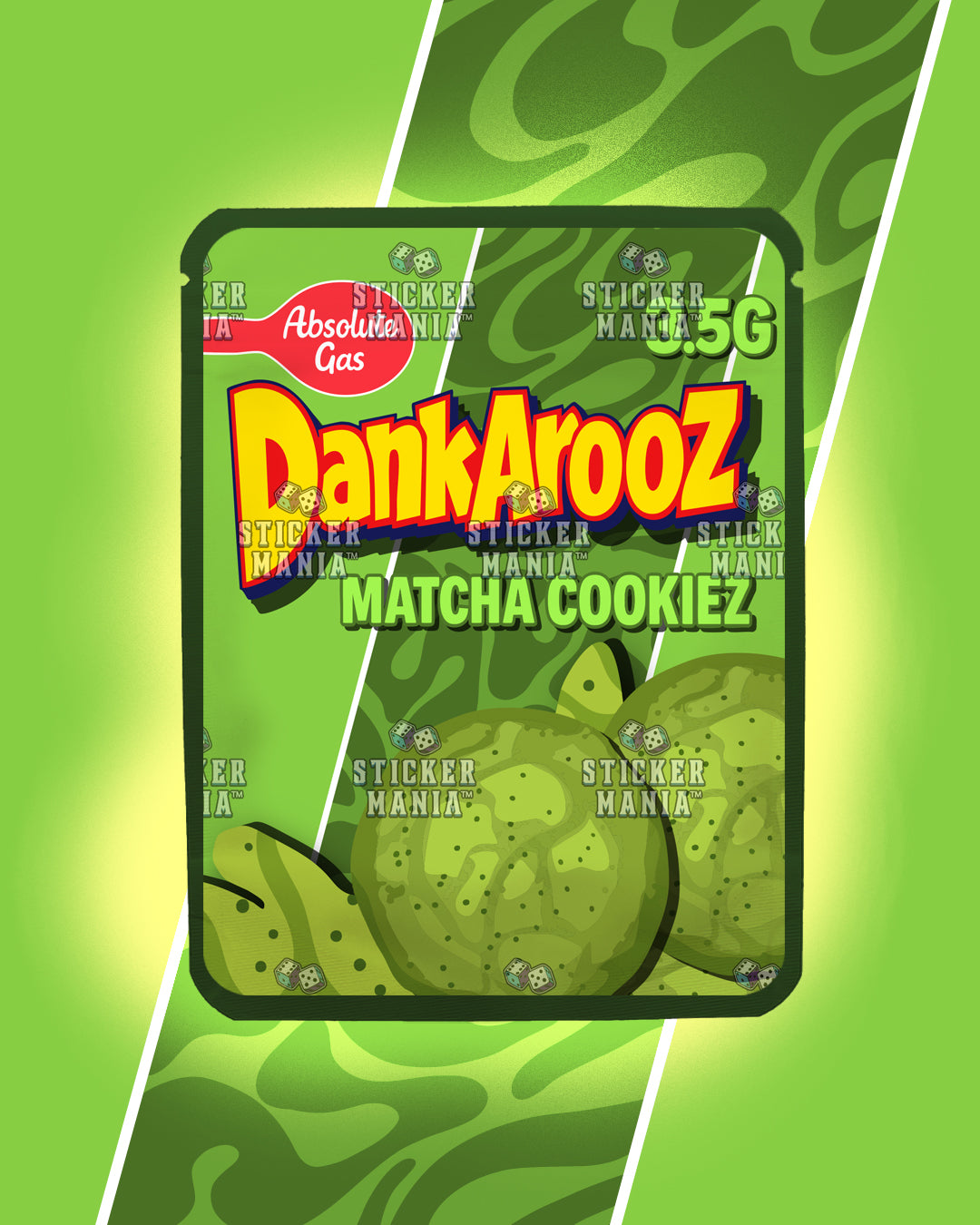 Dankarooz 2.0 Matcha Cookiez | Pre-Made Sticker Bag | 3.5g