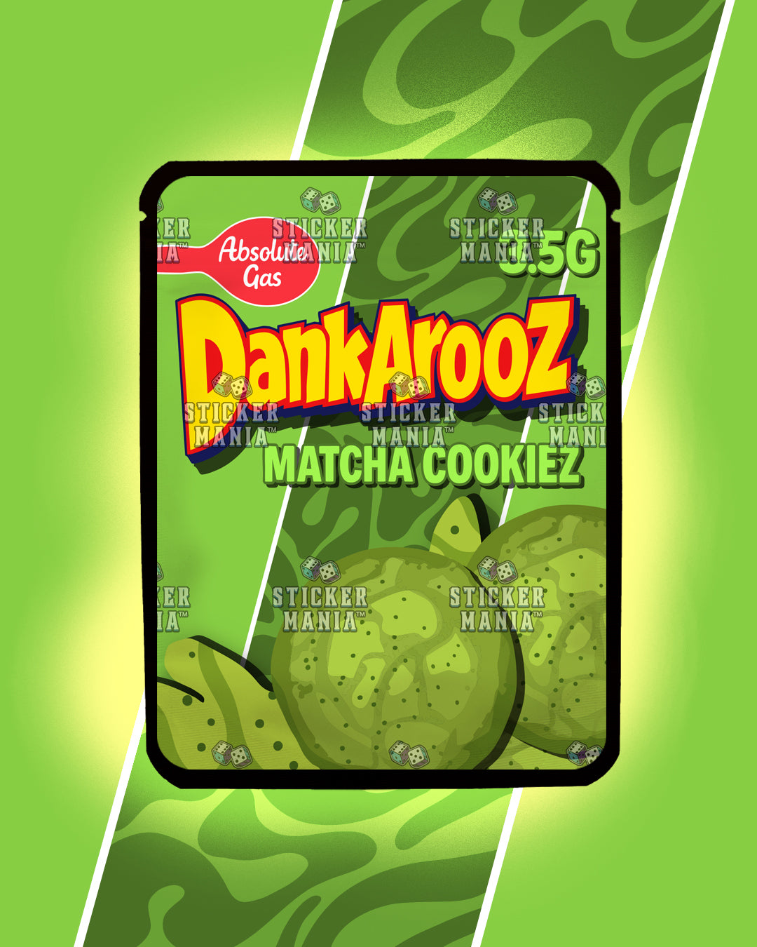 Dankarooz 2.0 Matcha Cookiez | Pre-Made Sticker Bag | 3.5g