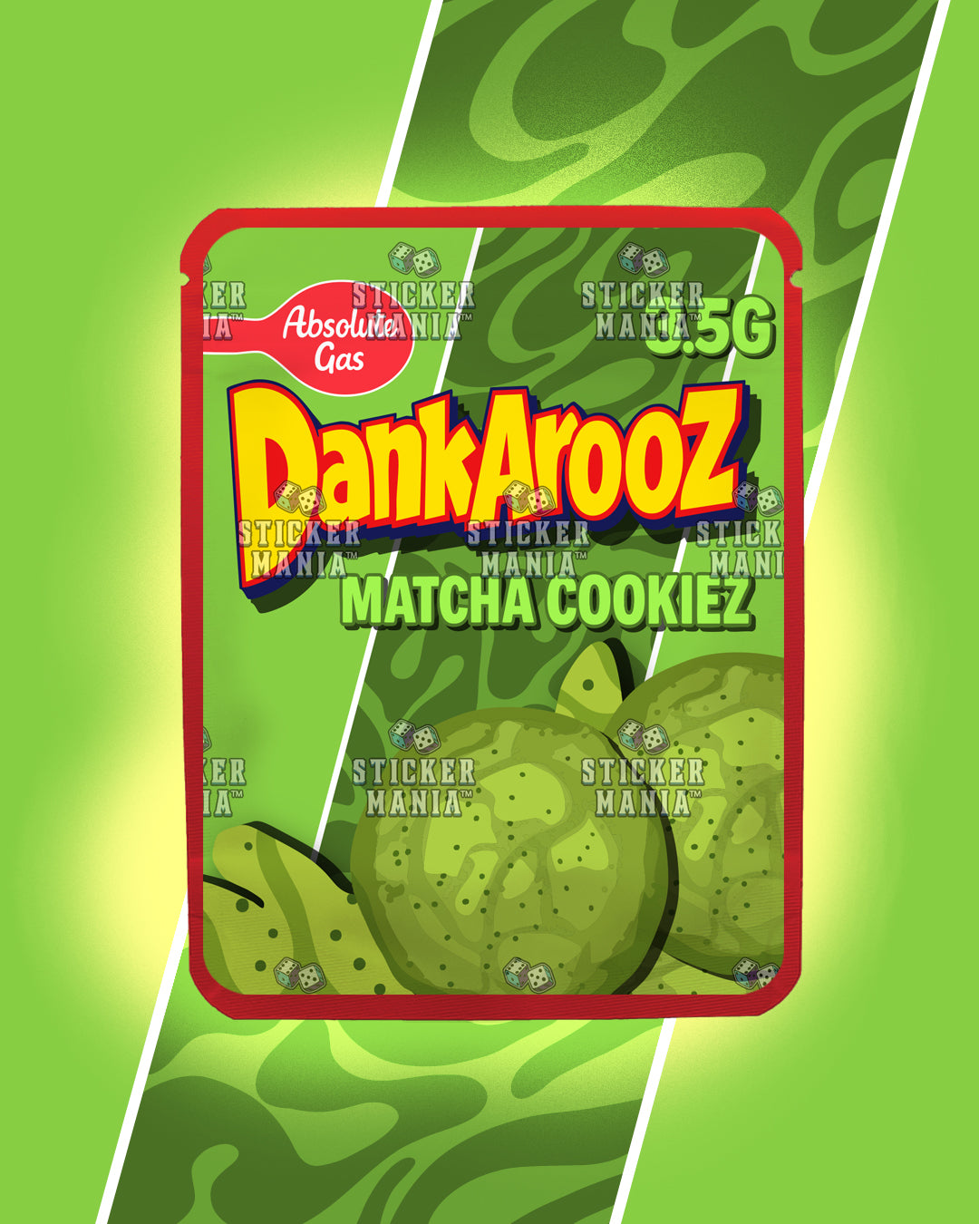 Dankarooz 2.0 Matcha Cookiez | Pre-Made Sticker Bag | 3.5g