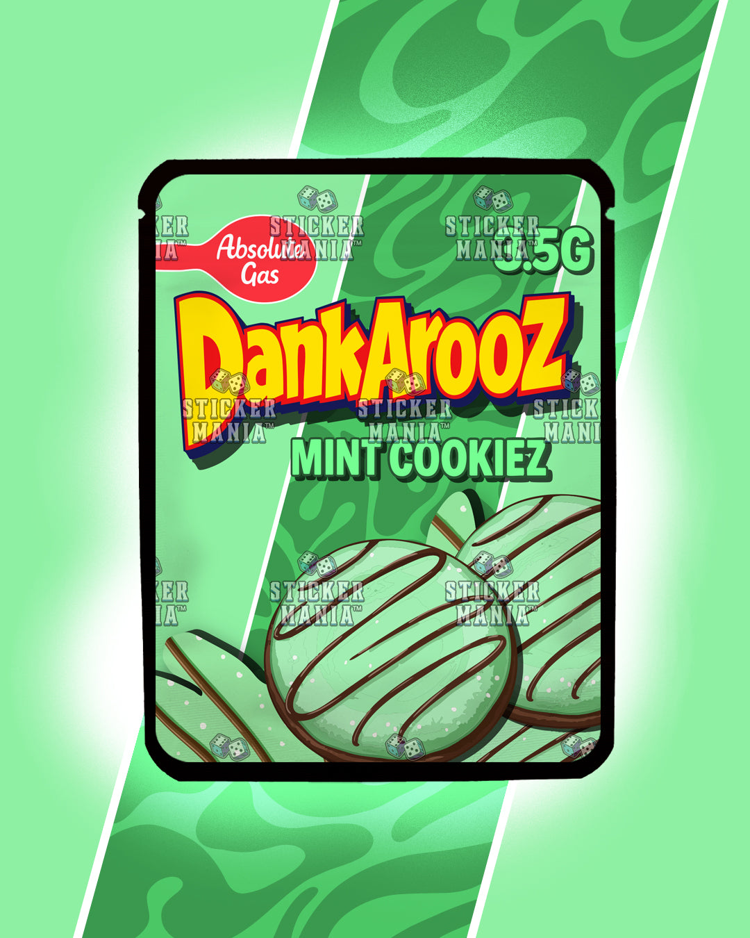 Dankarooz 2.0 Mint Cookiez | Pre-Made Sticker Bag | 3.5g