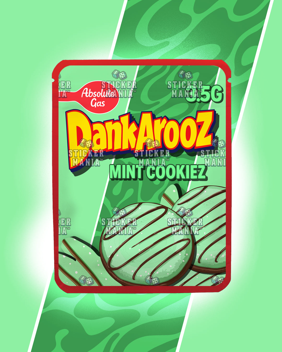 Dankarooz 2.0 Mint Cookiez | Pre-Made Sticker Bag | 3.5g