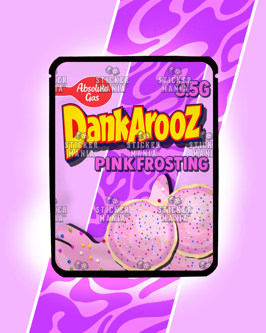 Dankarooz 2.0 Pink Frosting | Pre-Made Sticker Bag | 3.5g