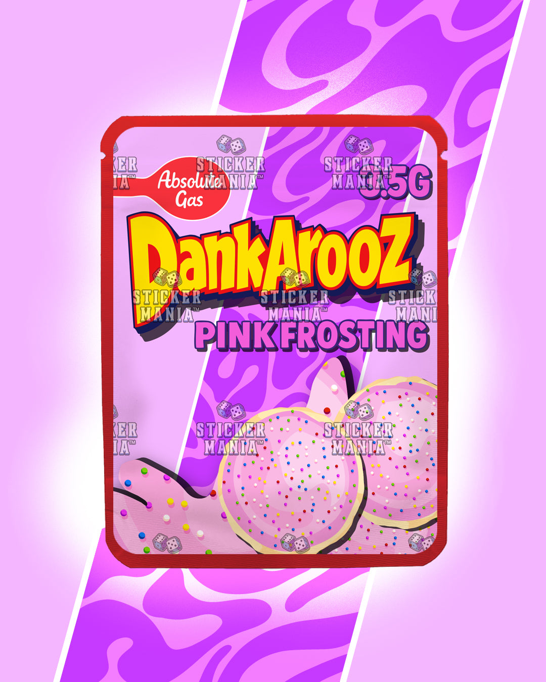 Dankarooz 2.0 Pink Frosting | Pre-Made Sticker Bag | 3.5g