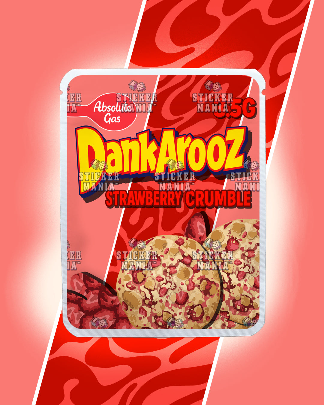 Dankarooz 2.0 Strawberry Crumble | Pre-Made Sticker Bag | 3.5g
