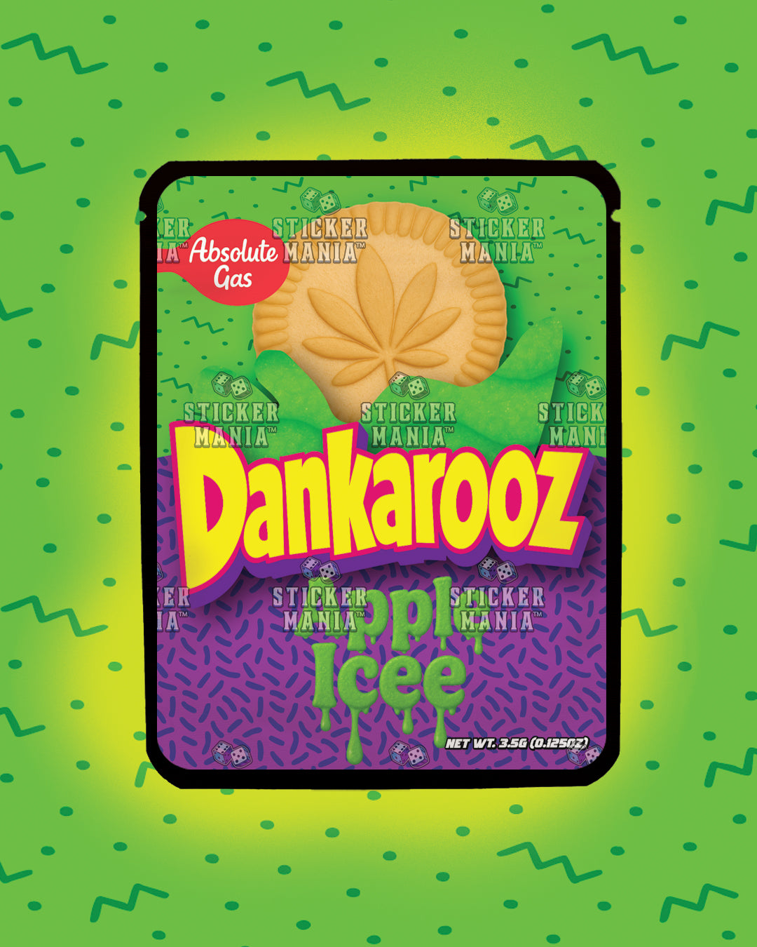 Dankarooz Apple Icee | Pre-Made Sticker Bag | 3.5g
