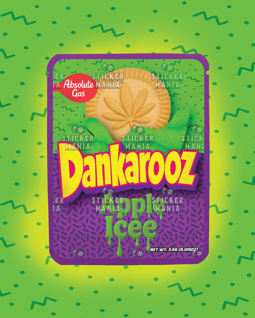 Dankarooz Apple Icee | Pre-Made Sticker Bag | 3.5g