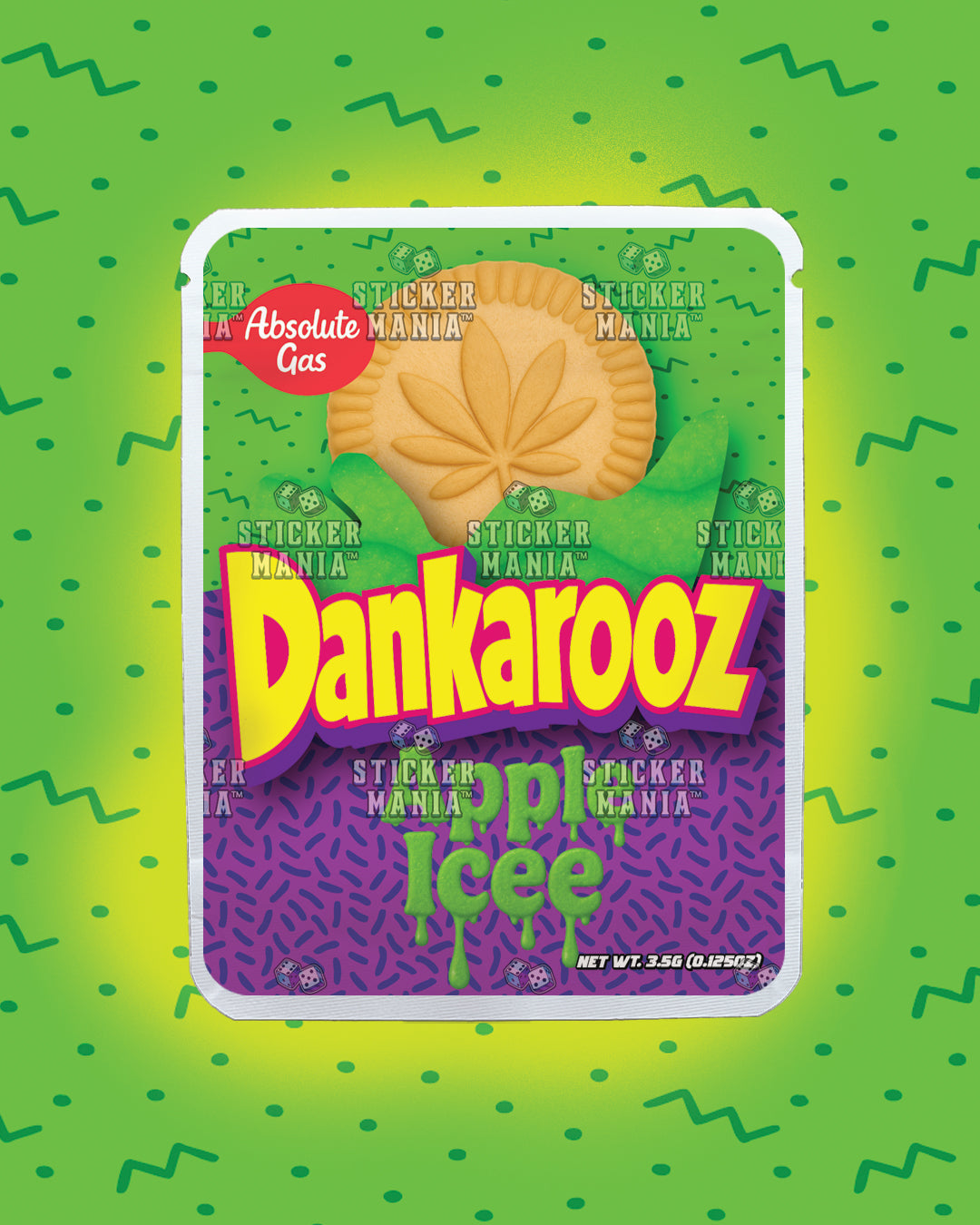 Dankarooz Apple Icee | Pre-Made Sticker Bag | 3.5g
