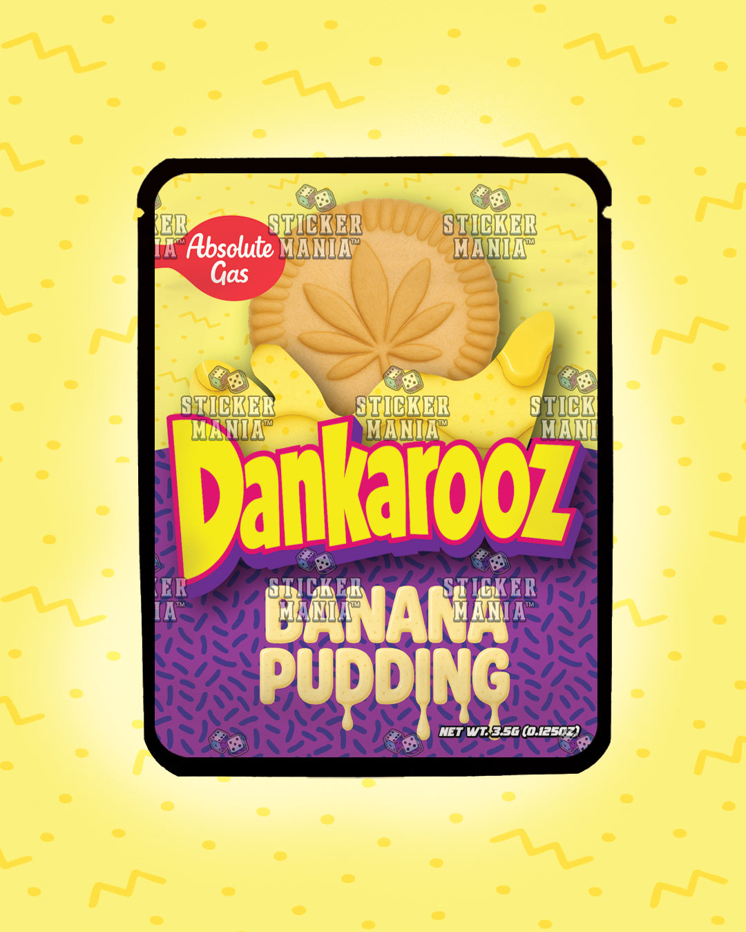 Dankarooz Banana Pudding | Pre-Made Sticker Bag | 3.5g