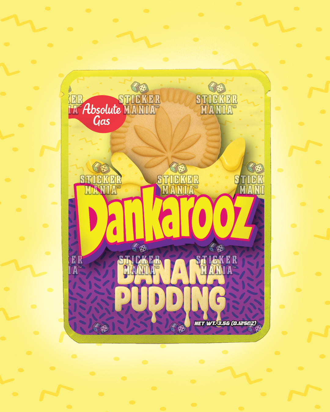 Dankarooz Banana Pudding | Pre-Made Sticker Bag | 3.5g