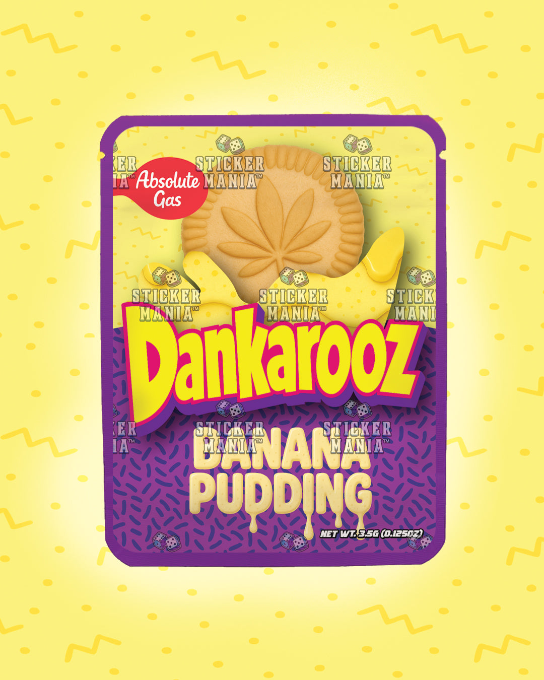Dankarooz Banana Pudding | Pre-Made Sticker Bag | 3.5g