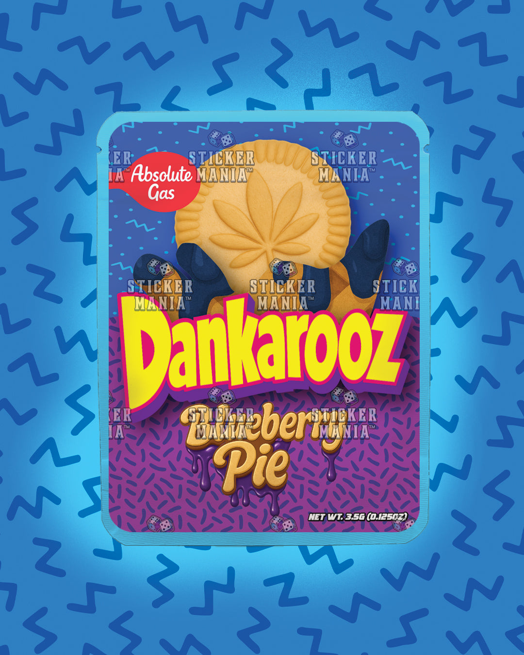 Dankarooz Blueberry Pie | Pre-Made Sticker Bag | 3.5g