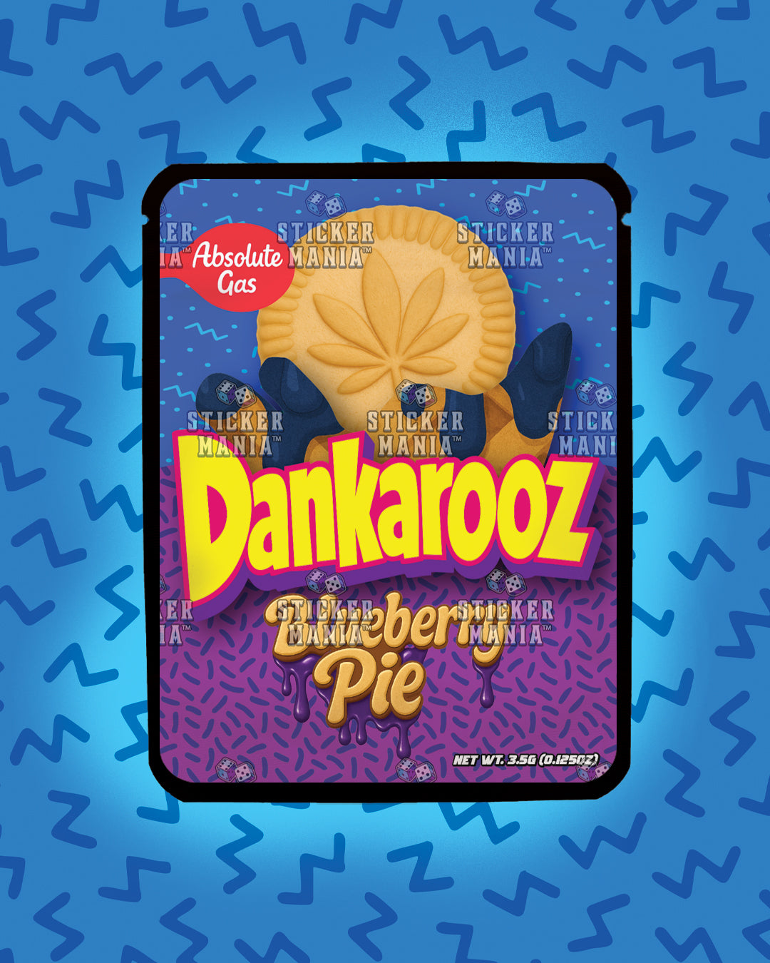 Dankarooz Blueberry Pie | Pre-Made Sticker Bag | 3.5g