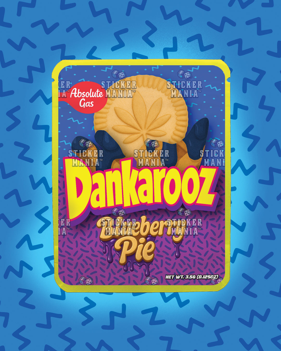 Dankarooz Blueberry Pie | Pre-Made Sticker Bag | 3.5g