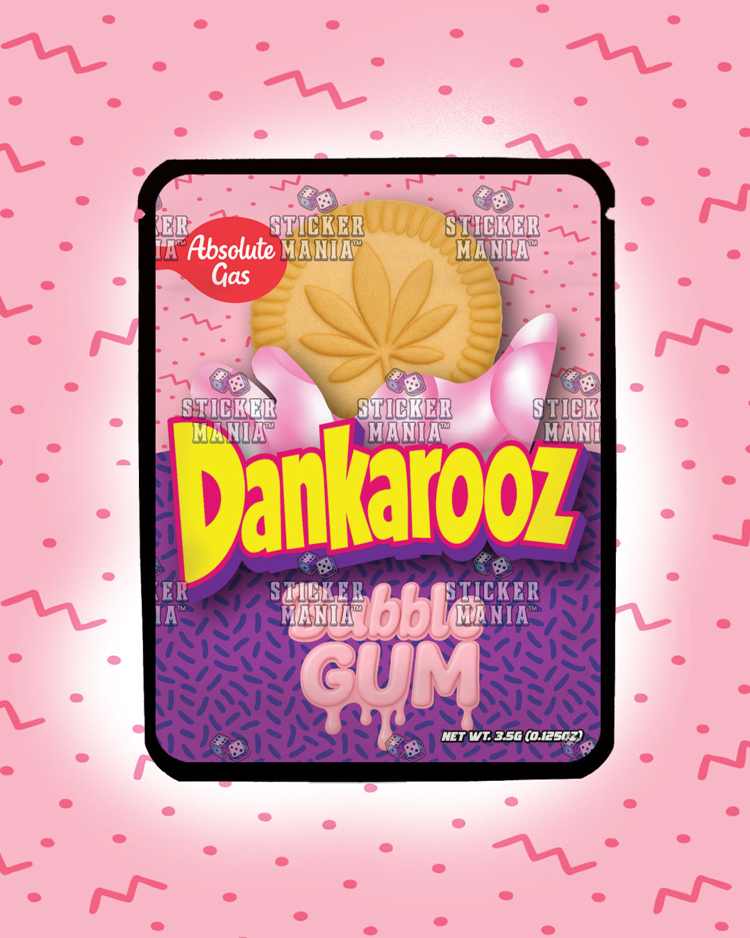 Dankarooz Bubble Gum | Pre-Made Sticker Bag | 3.5g