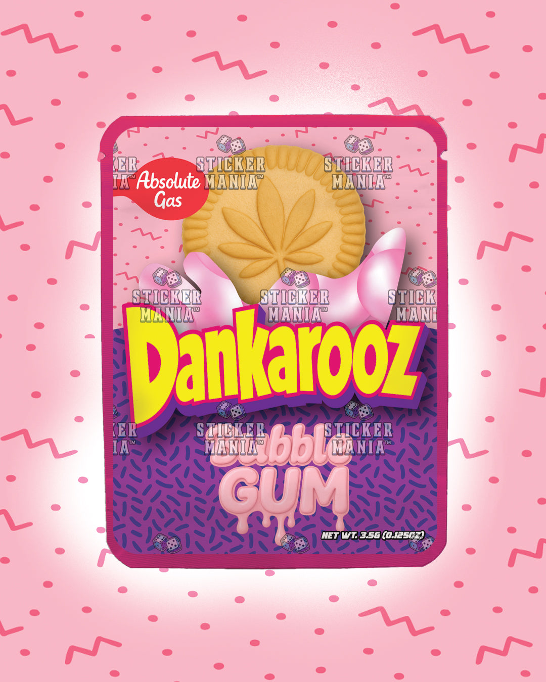Dankarooz Bubble Gum | Pre-Made Sticker Bag | 3.5g