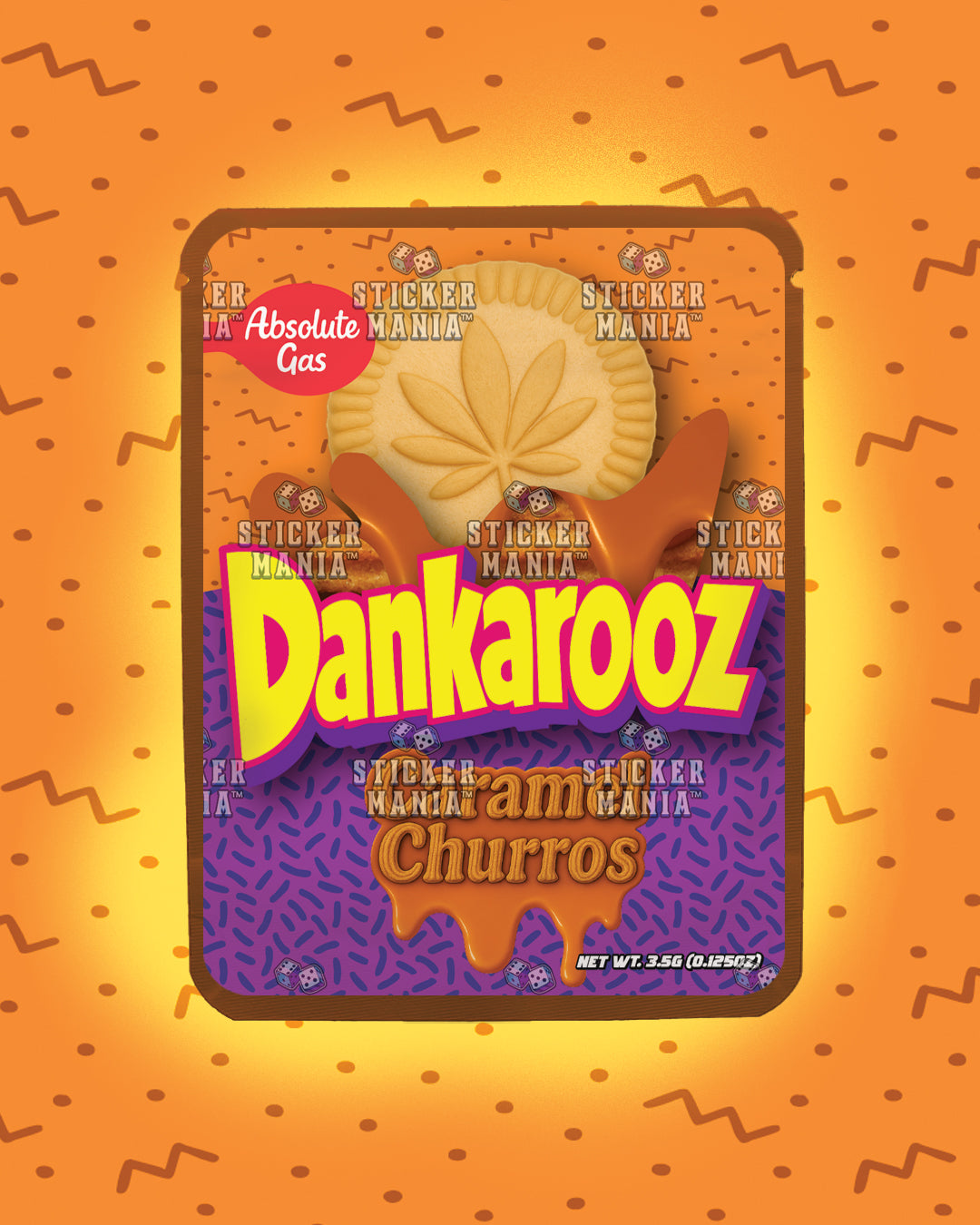 Dankarooz Caramel Churros | Pre-Made Sticker Bag | 3.5g