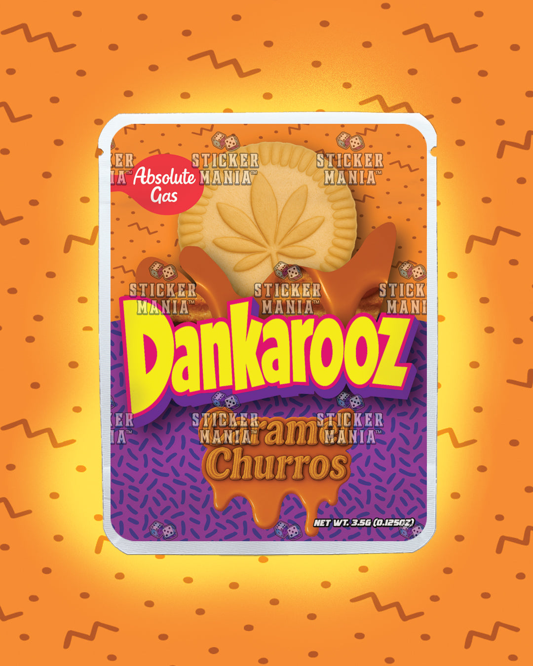 Dankarooz Caramel Churros | Pre-Made Sticker Bag | 3.5g