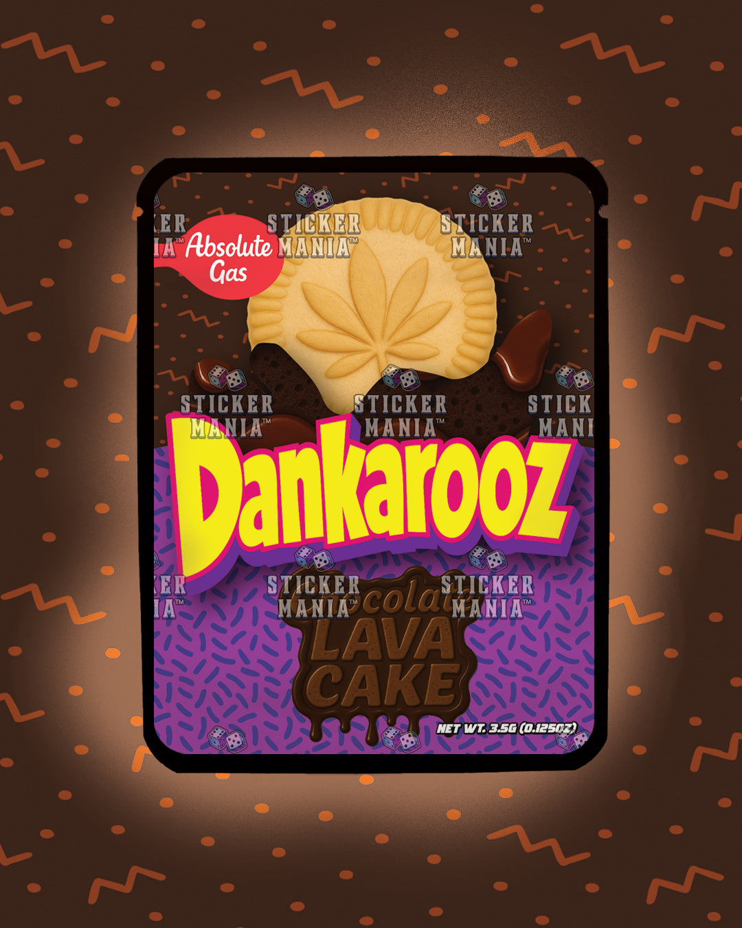 Dankarooz Chocolate Lava Cake | Pre-Made Sticker Bag | 3.5g