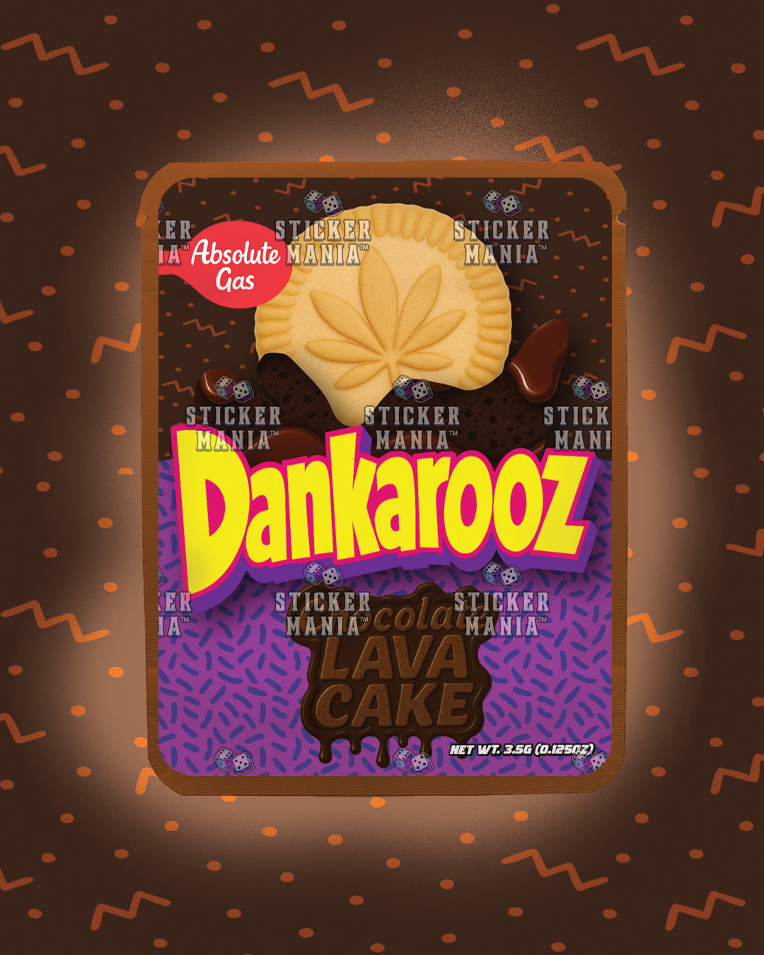 Dankarooz Chocolate Lava Cake | Pre-Made Sticker Bag | 3.5g