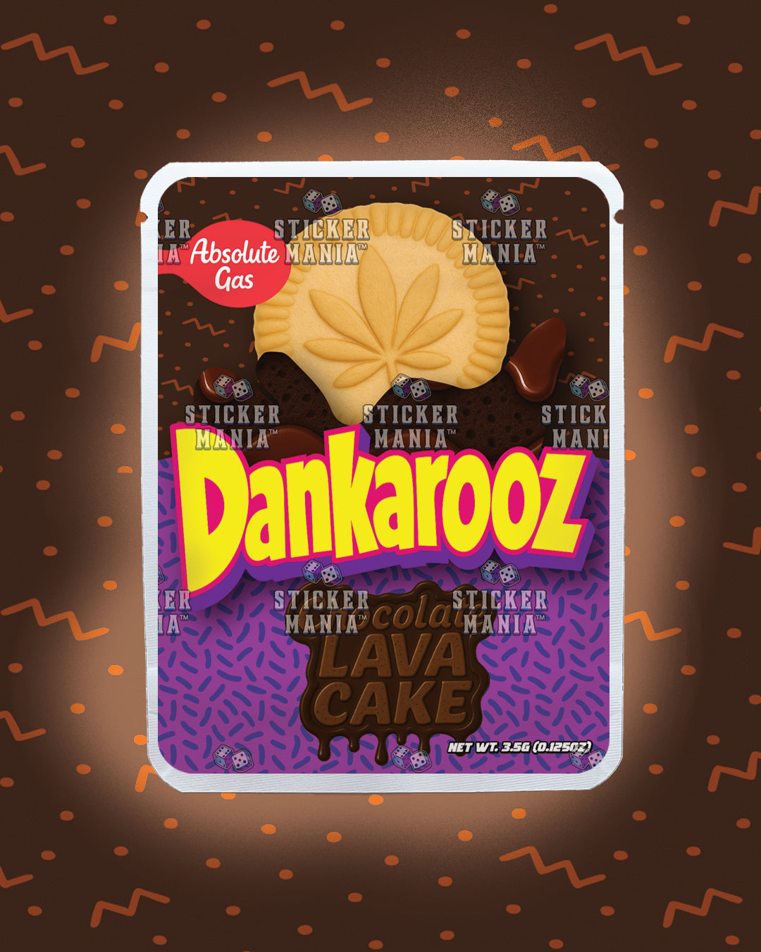 Dankarooz Chocolate Lava Cake | Pre-Made Sticker Bag | 3.5g