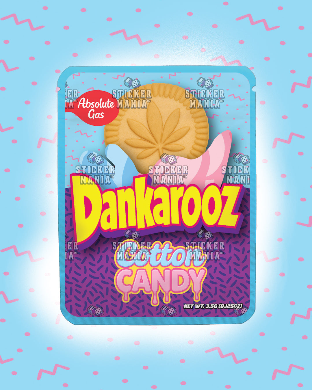 Dankarooz Cotton Candy | Pre-Made Sticker Bag | 3.5g