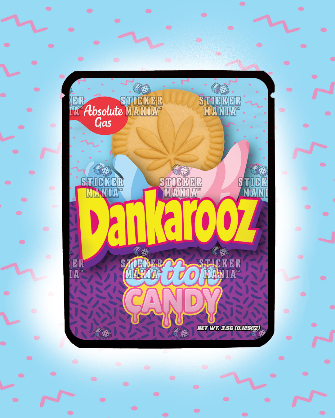 Dankarooz Cotton Candy | Pre-Made Sticker Bag | 3.5g
