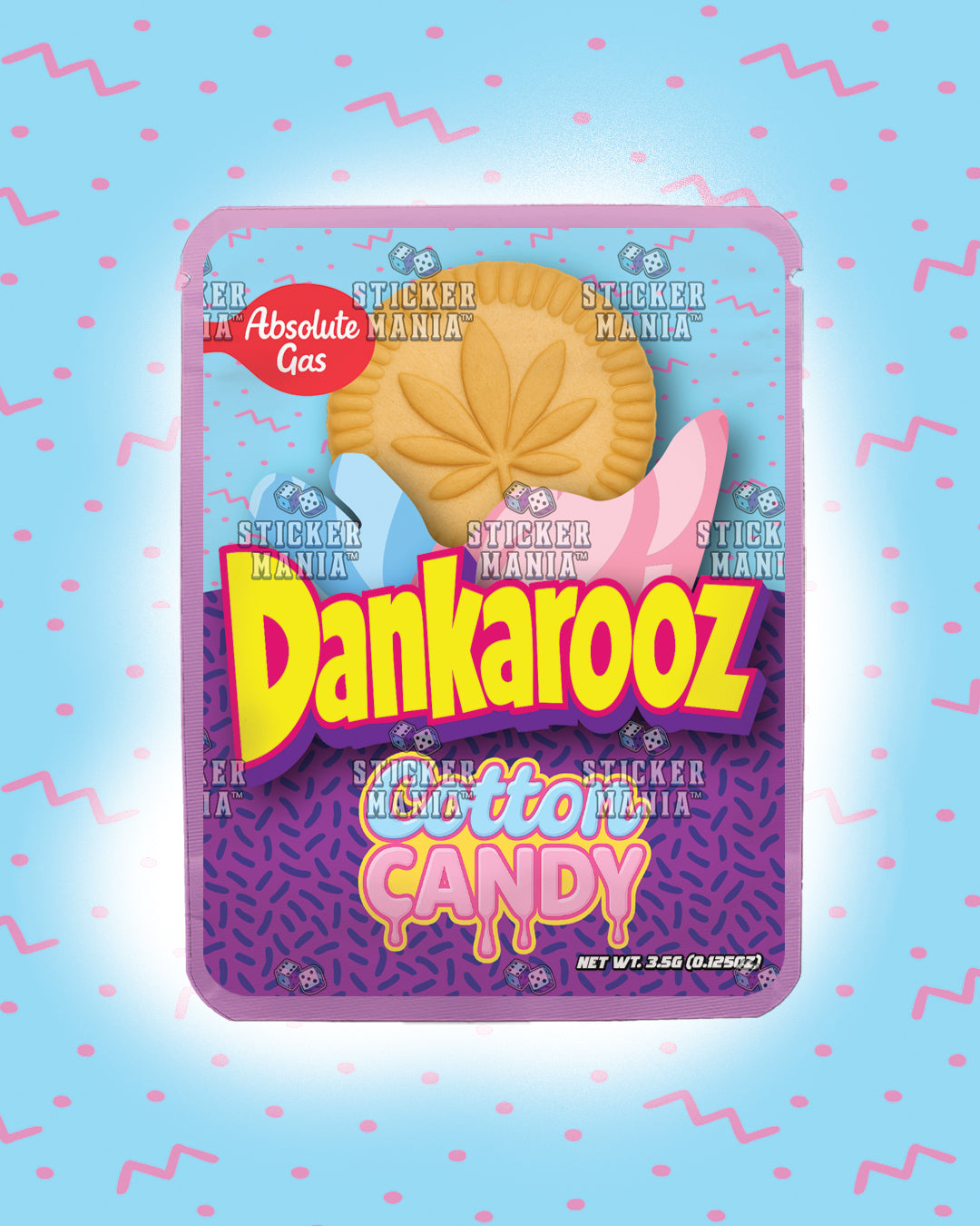 Dankarooz Cotton Candy | Pre-Made Sticker Bag | 3.5g