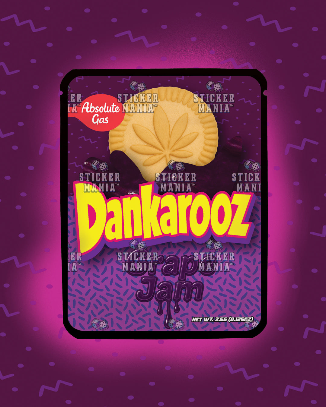 Dankarooz Grape Jam | Pre-Made Sticker Bag | 3.5g