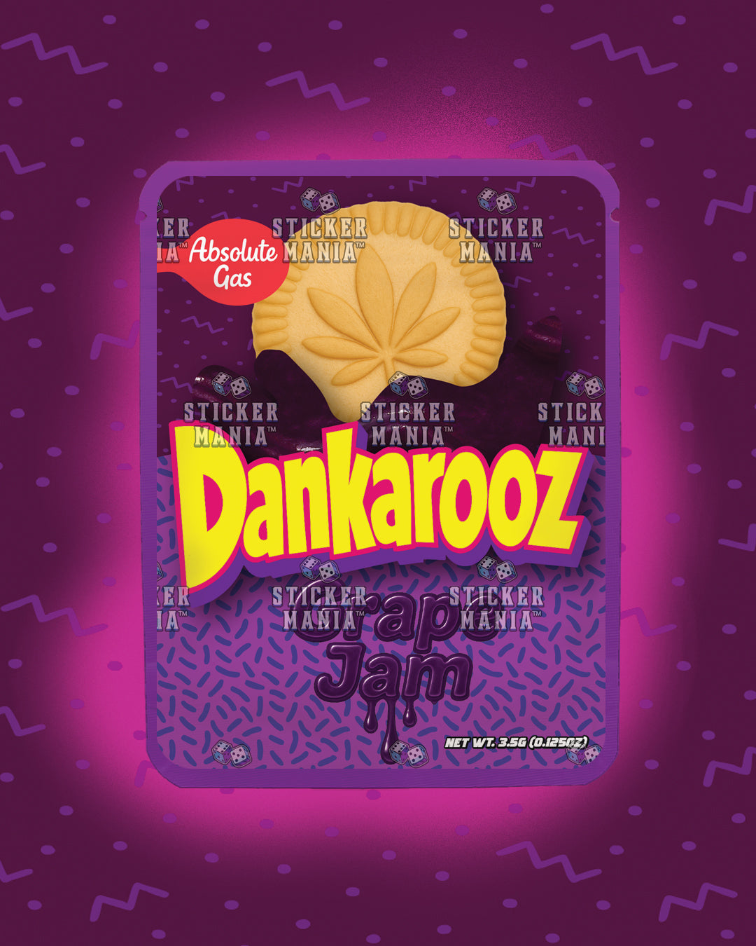 Dankarooz Grape Jam | Pre-Made Sticker Bag | 3.5g