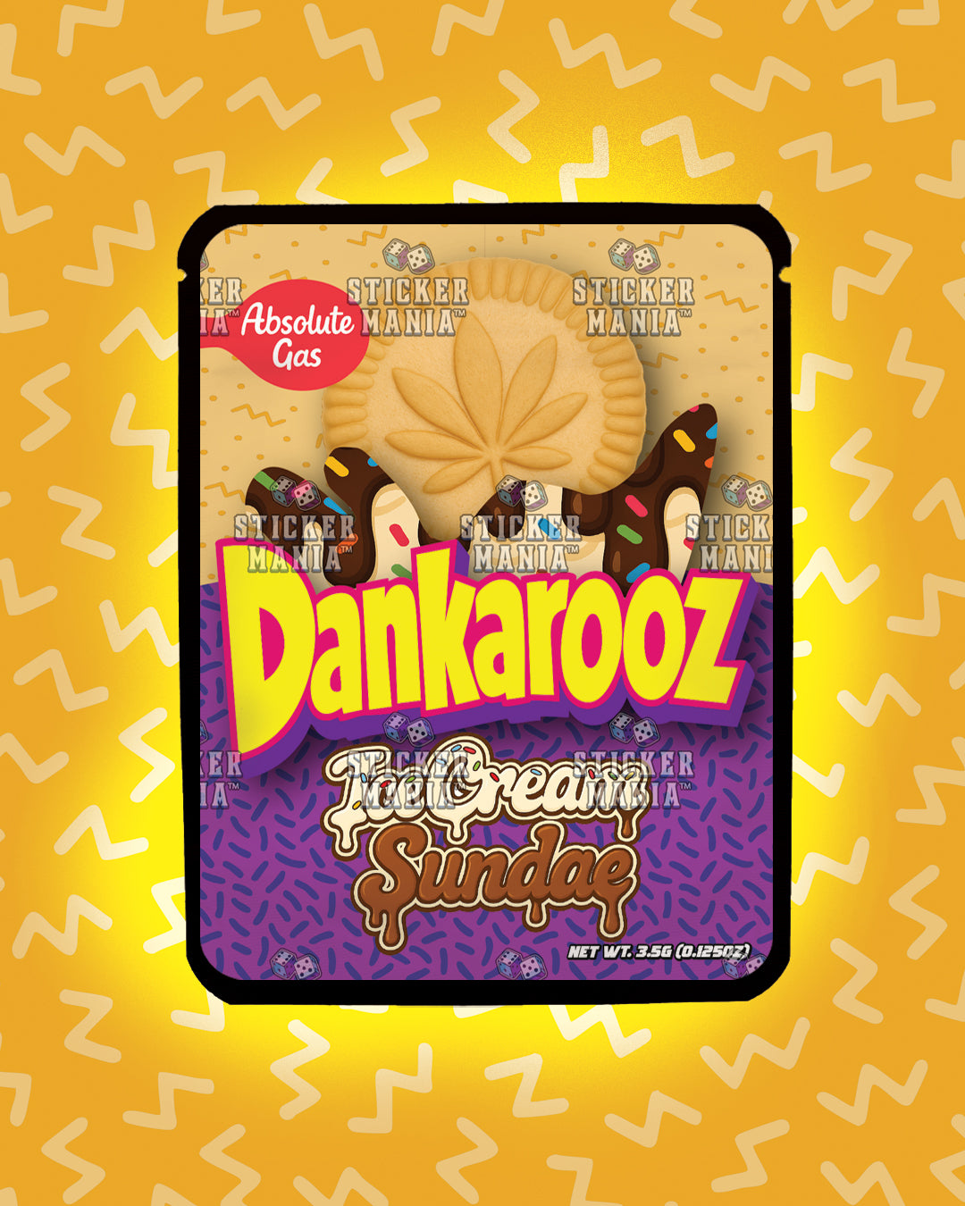 Dankarooz Ice Cream Sundae | Pre-Made Sticker Bag | 3.5g