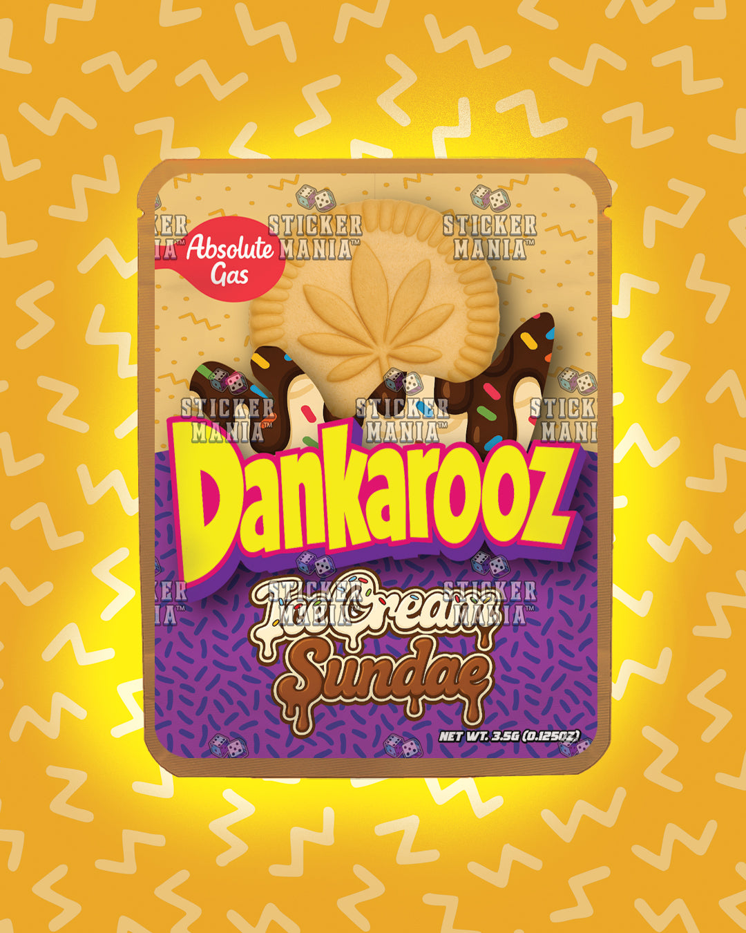 Dankarooz Ice Cream Sundae | Pre-Made Sticker Bag | 3.5g