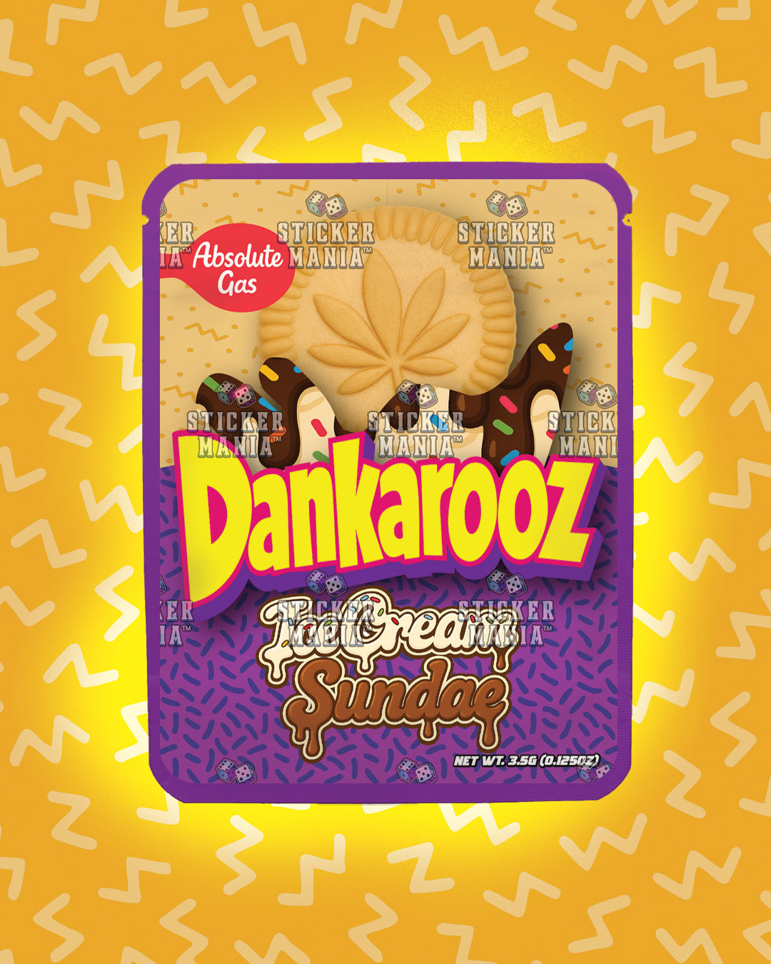 Dankarooz Ice Cream Sundae | Pre-Made Sticker Bag | 3.5g