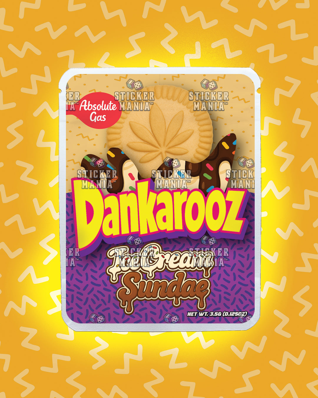 Dankarooz Ice Cream Sundae | Pre-Made Sticker Bag | 3.5g