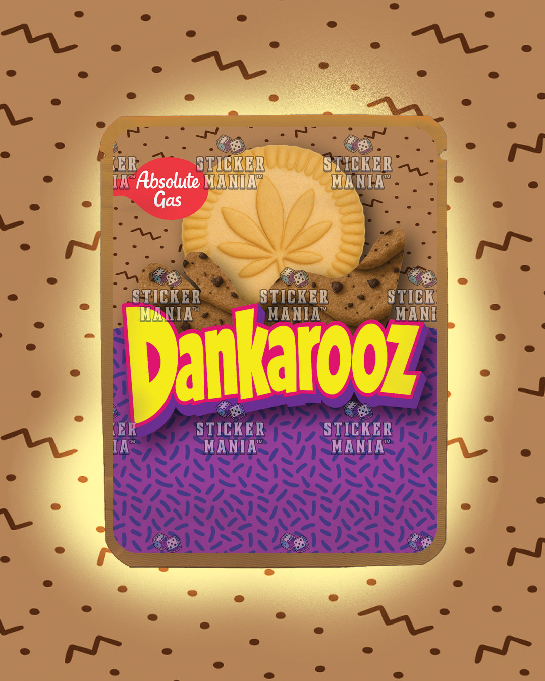 Dankarooz Mocha Chip | Pre-Made Sticker Bag | 3.5g