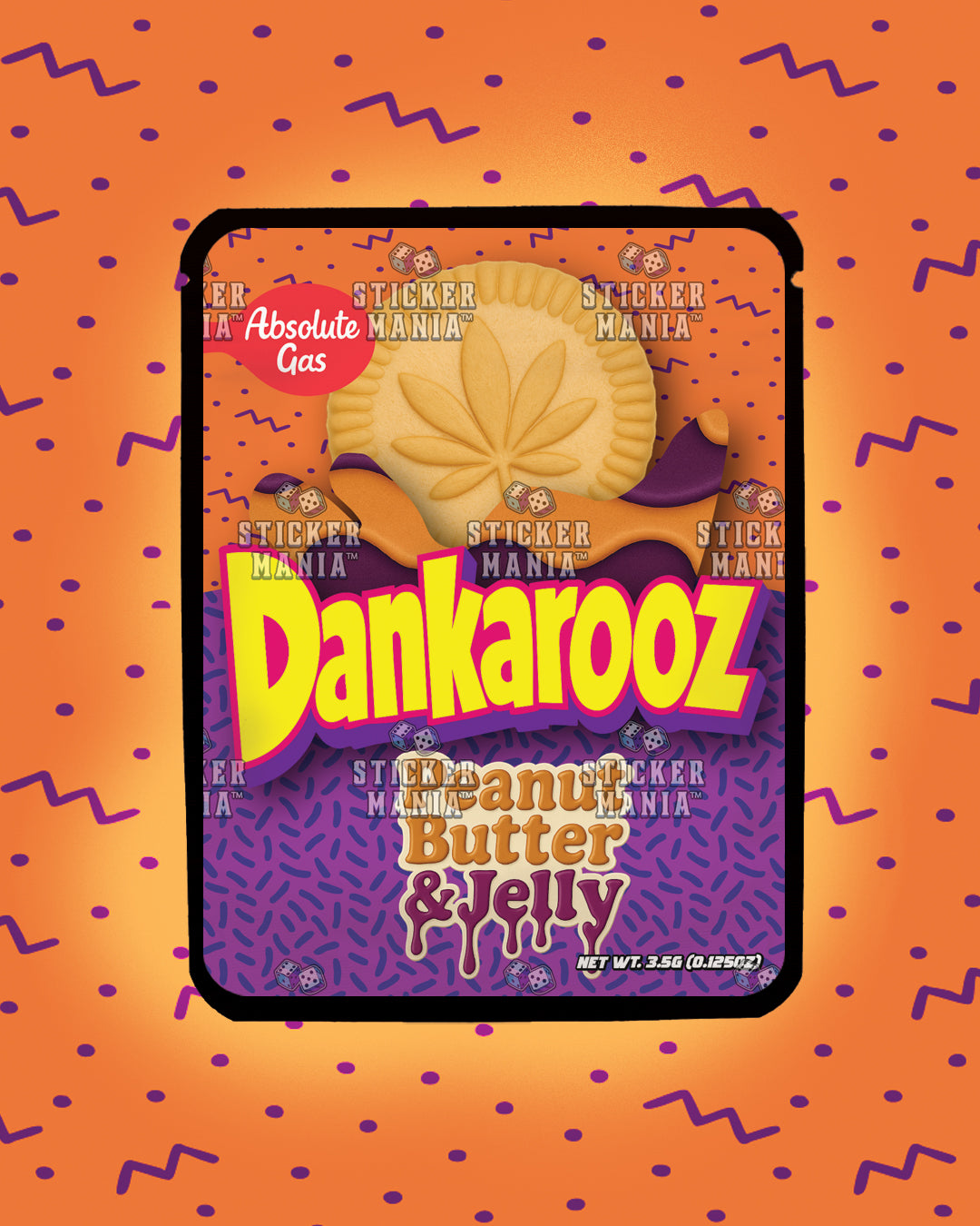 Dankarooz Peanut Butter & Jelly | Pre-Made Sticker Bag | 3.5g