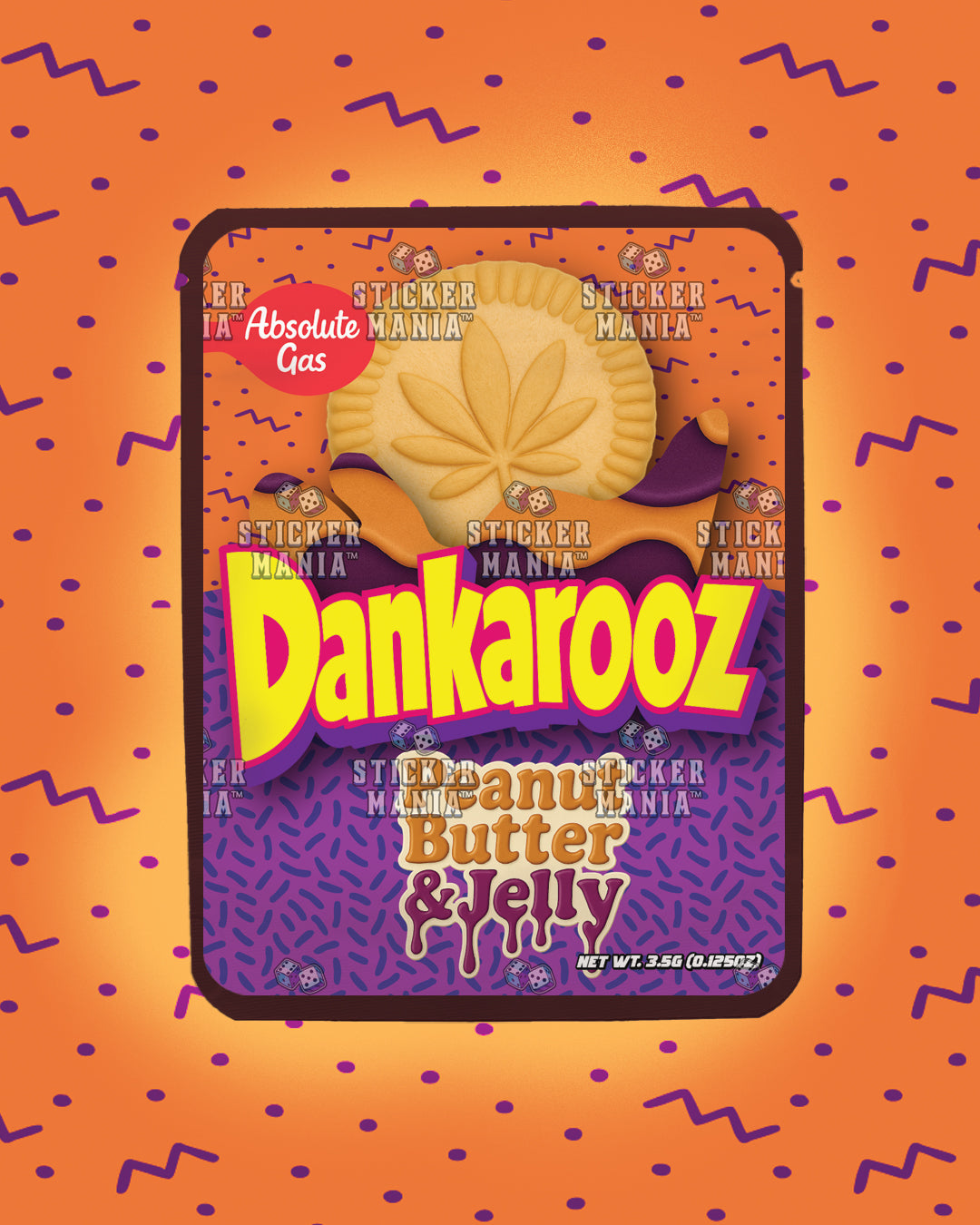 Dankarooz Peanut Butter & Jelly | Pre-Made Sticker Bag | 3.5g