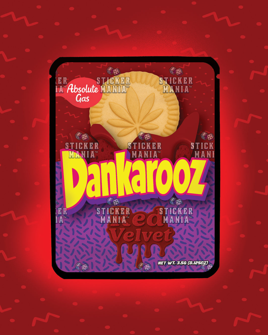 Dankarooz Red Velvet | Pre-Made Sticker Bag | 3.5g