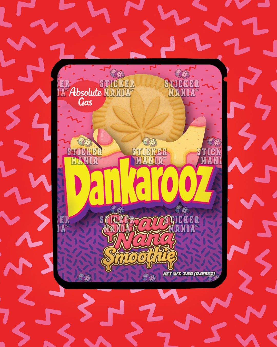 Dankarooz Strawnana Smoothie | Pre-Made Sticker Bag | 3.5g
