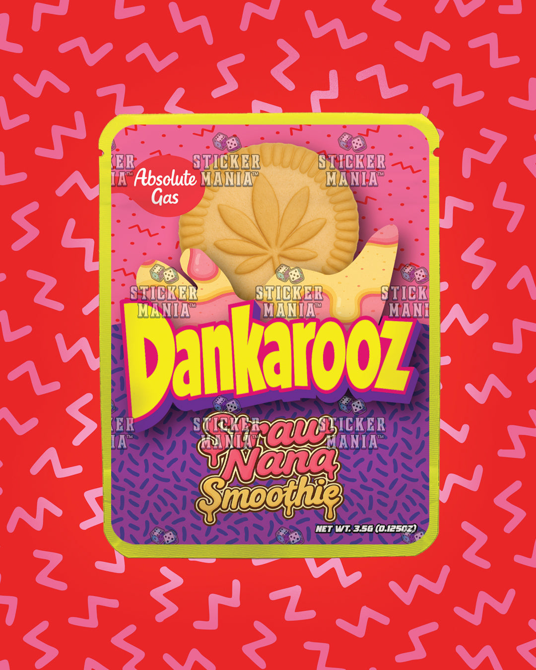 Dankarooz Strawnana Smoothie | Pre-Made Sticker Bag | 3.5g