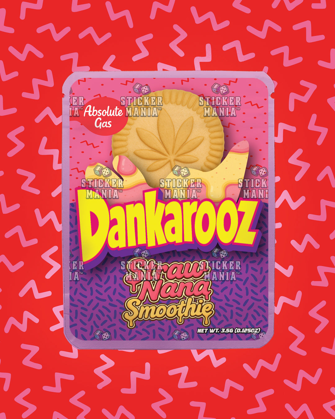 Dankarooz Strawnana Smoothie | Pre-Made Sticker Bag | 3.5g
