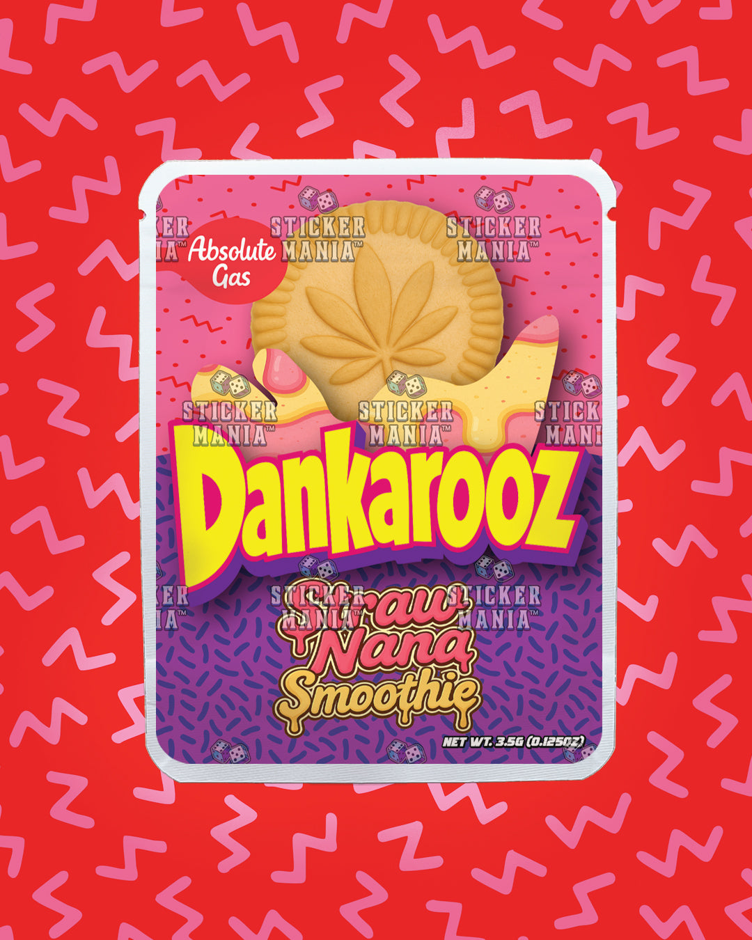 Dankarooz Strawnana Smoothie | Pre-Made Sticker Bag | 3.5g