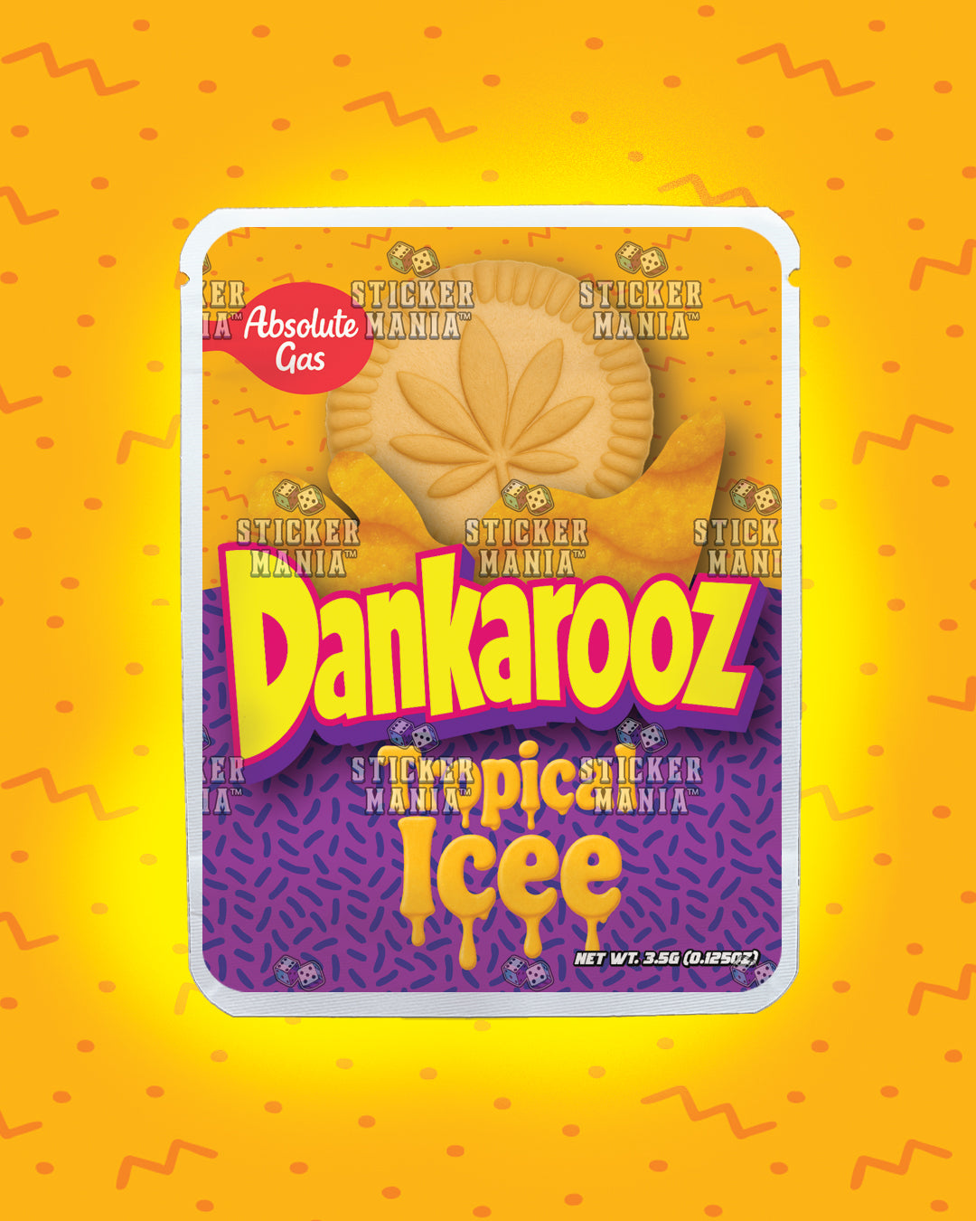 Dankarooz Tropical Icee | Pre-Made Sticker Bag | 3.5g