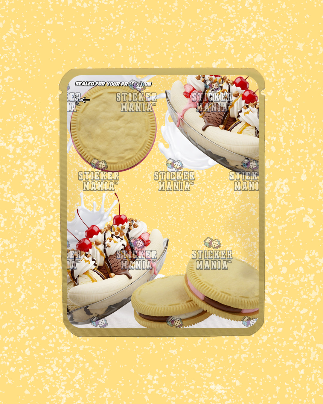 Dopeo Banana Split | Pre-Made Sticker Bag | 3.5g
