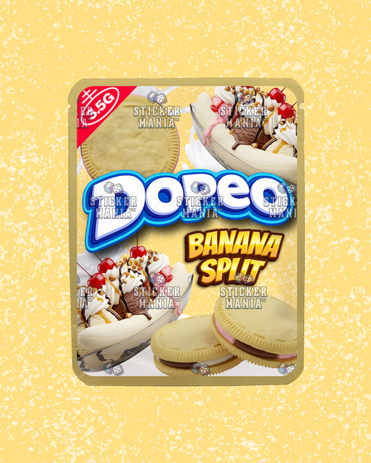 Dopeo Banana Split | Pre-Made Sticker Bag | 3.5g